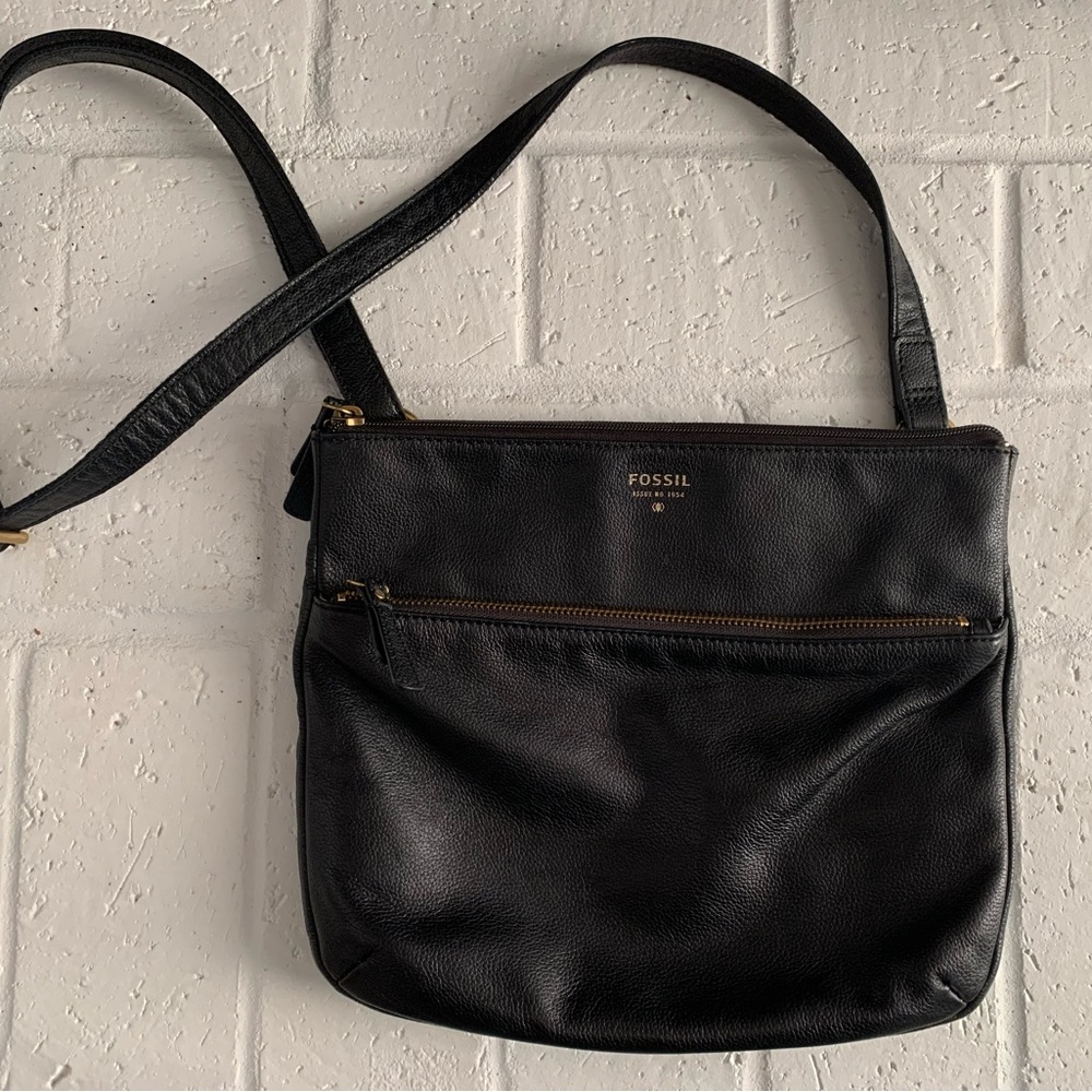 Fossil leather crossbody bag